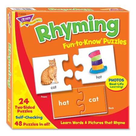 Fun To Know Puzzles, Ages 3 To 9, 24 2-Sided Puzzles